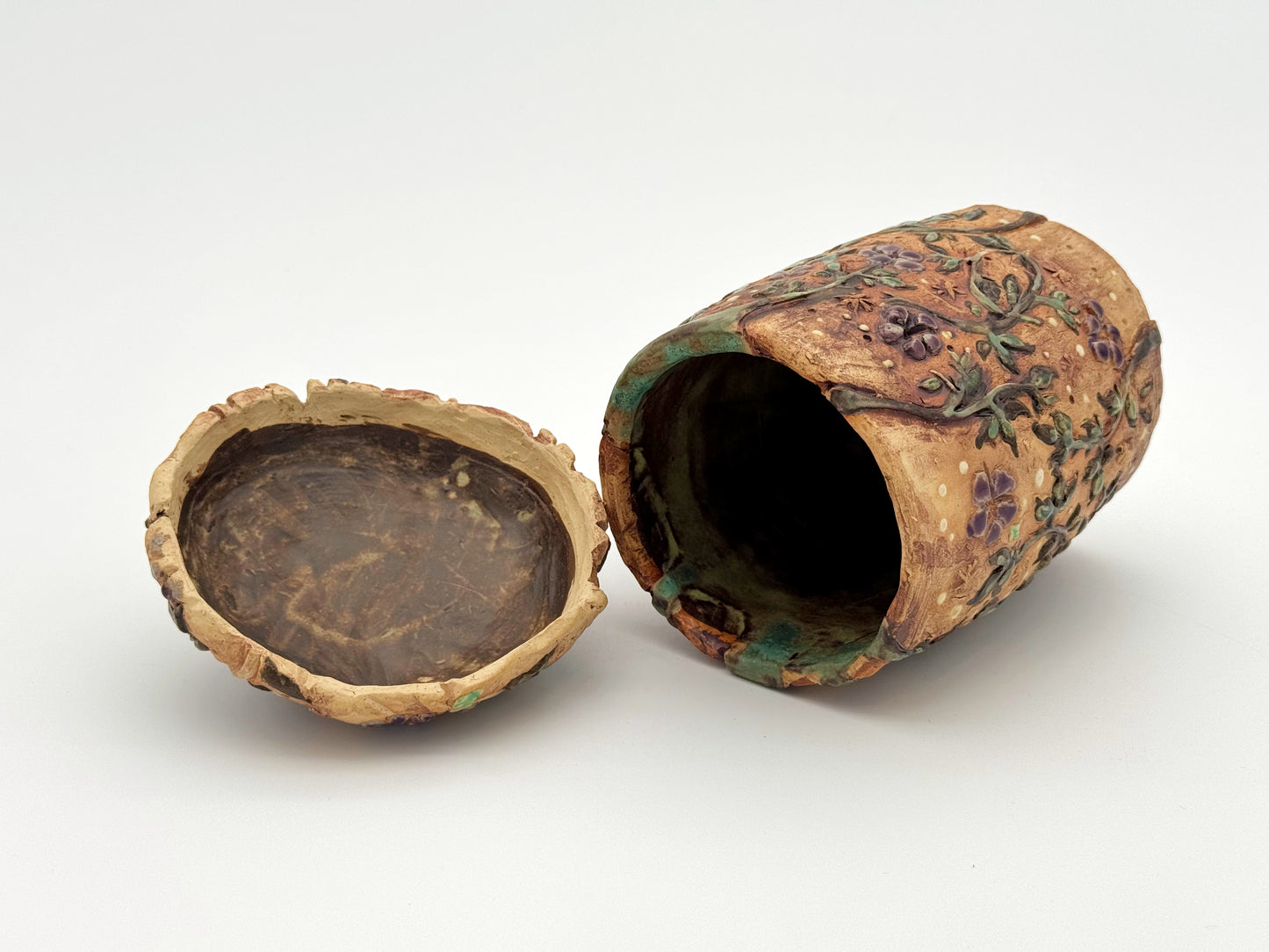 Cylider Box — Floral Lizard (Medium)