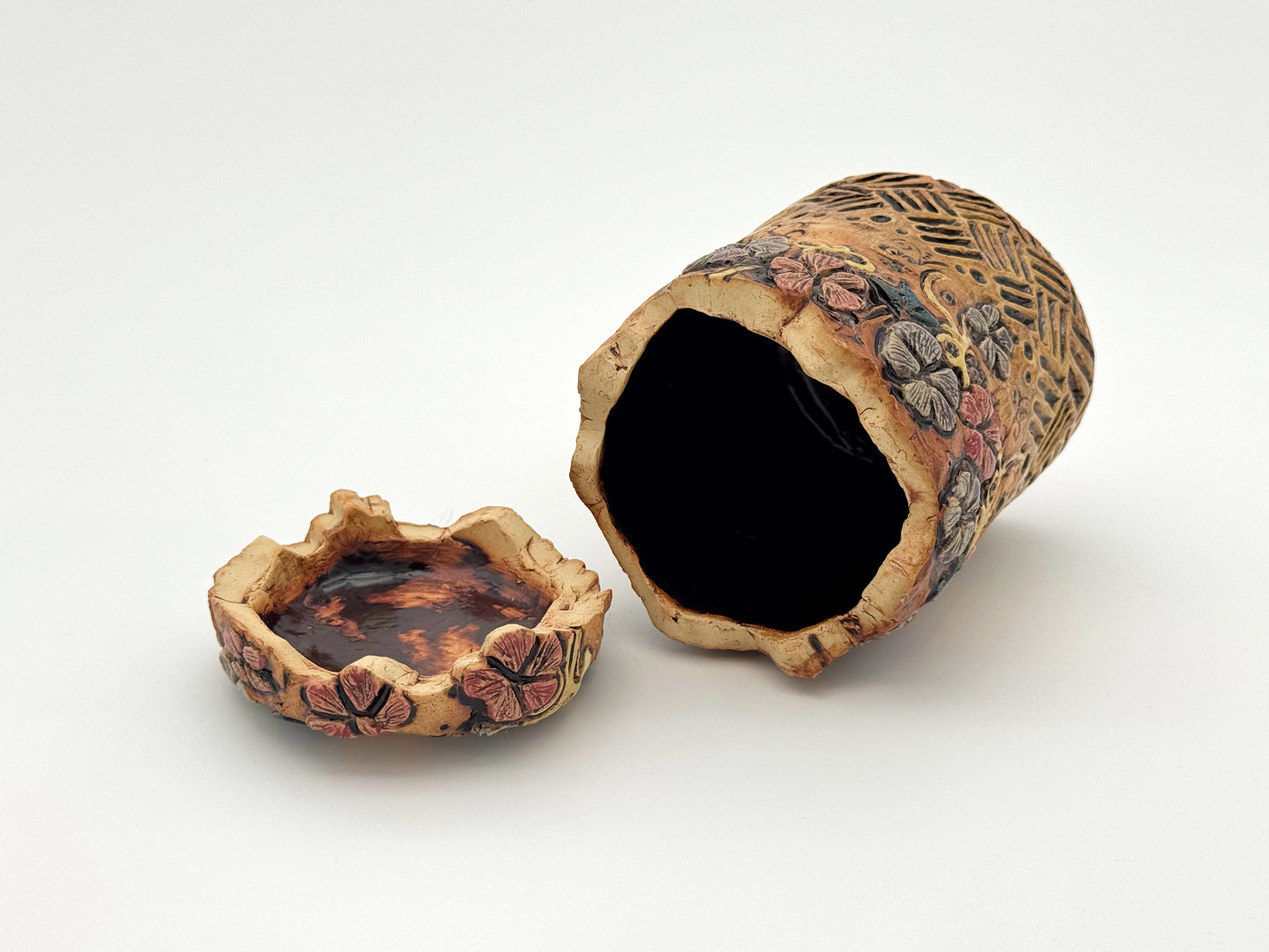 Cylider Box — Amber Floral (Medium)