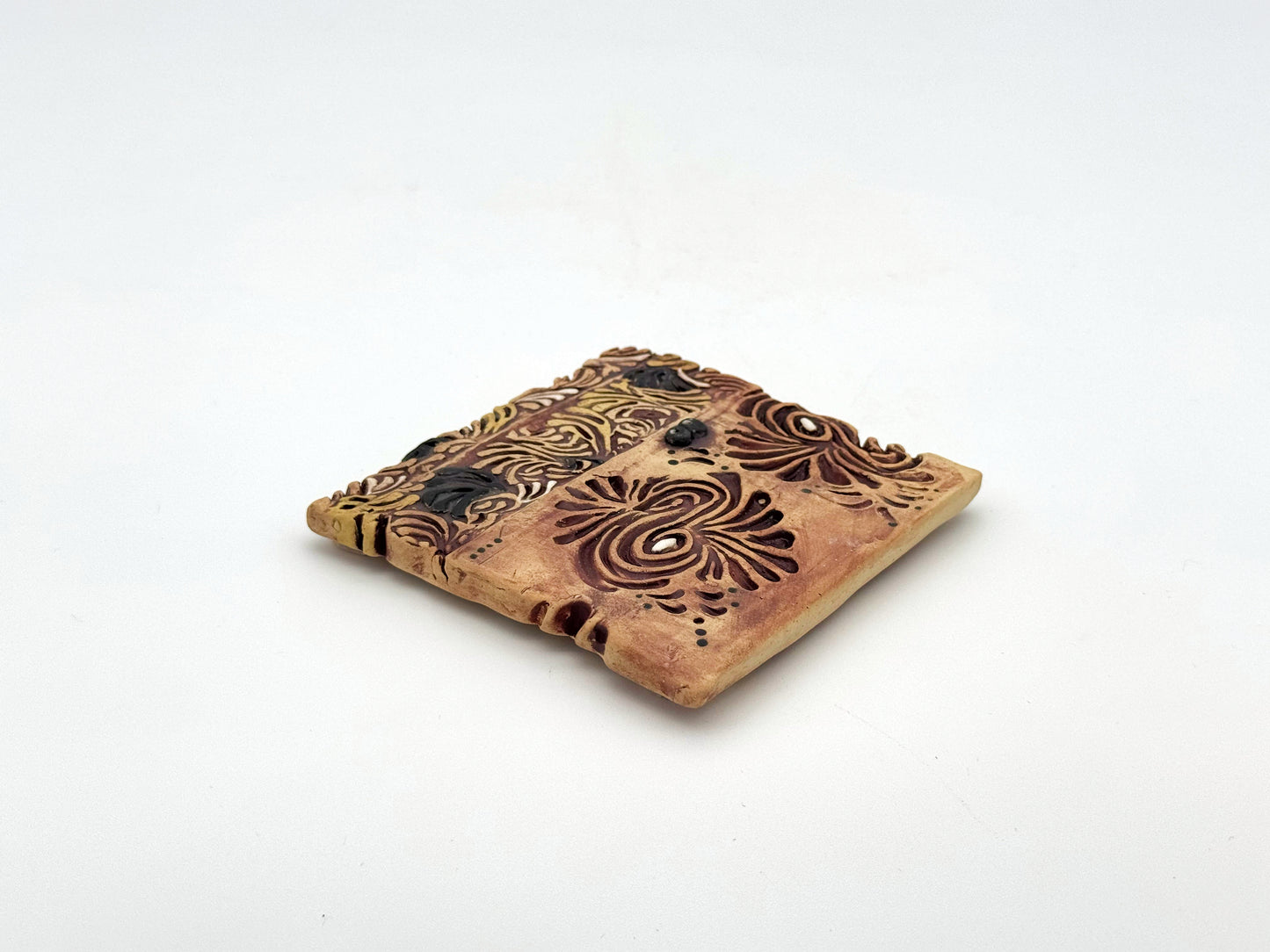 Coaster — Leather & Red (4")