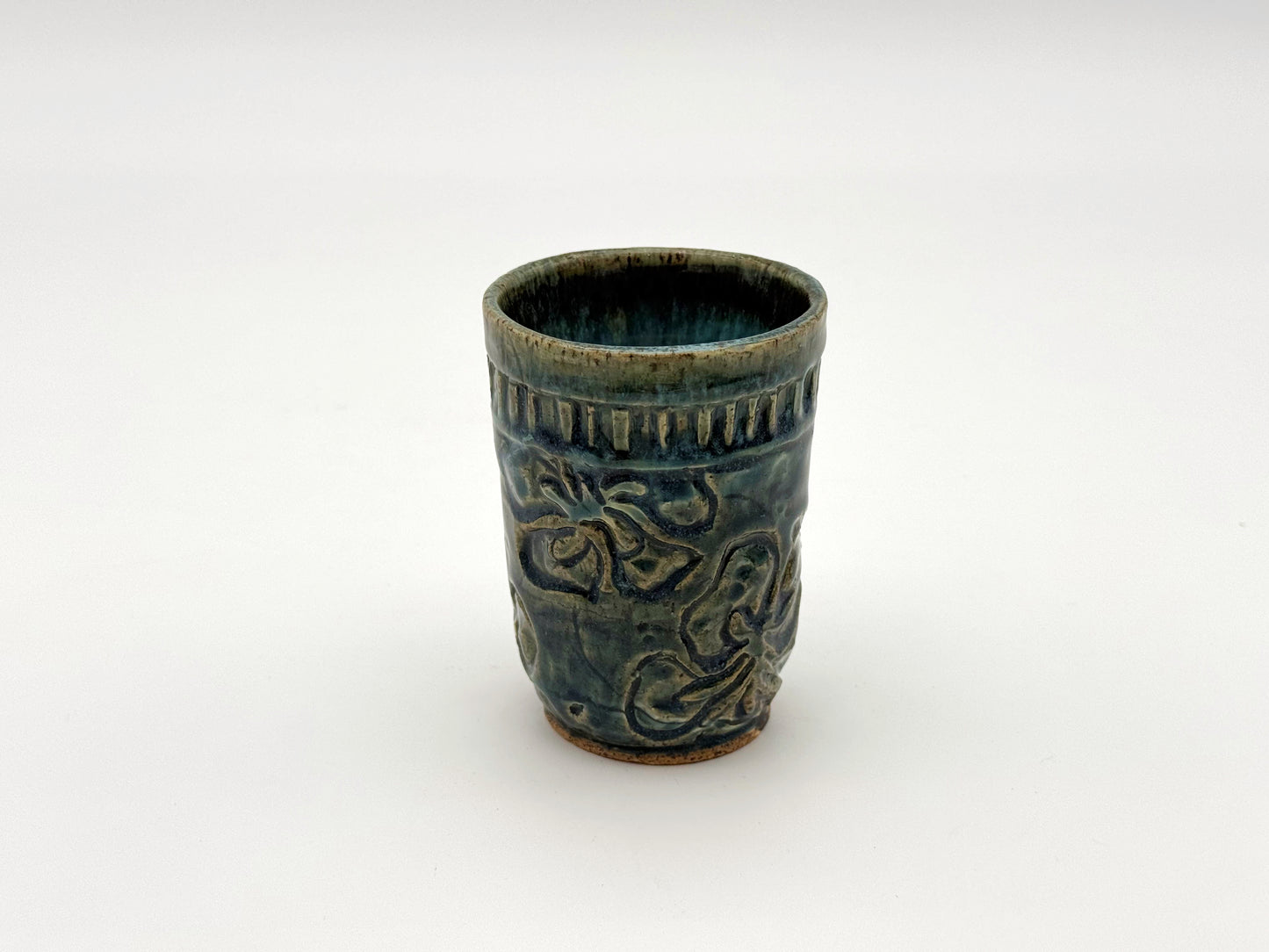 Cup — Teal Floral (8oz)