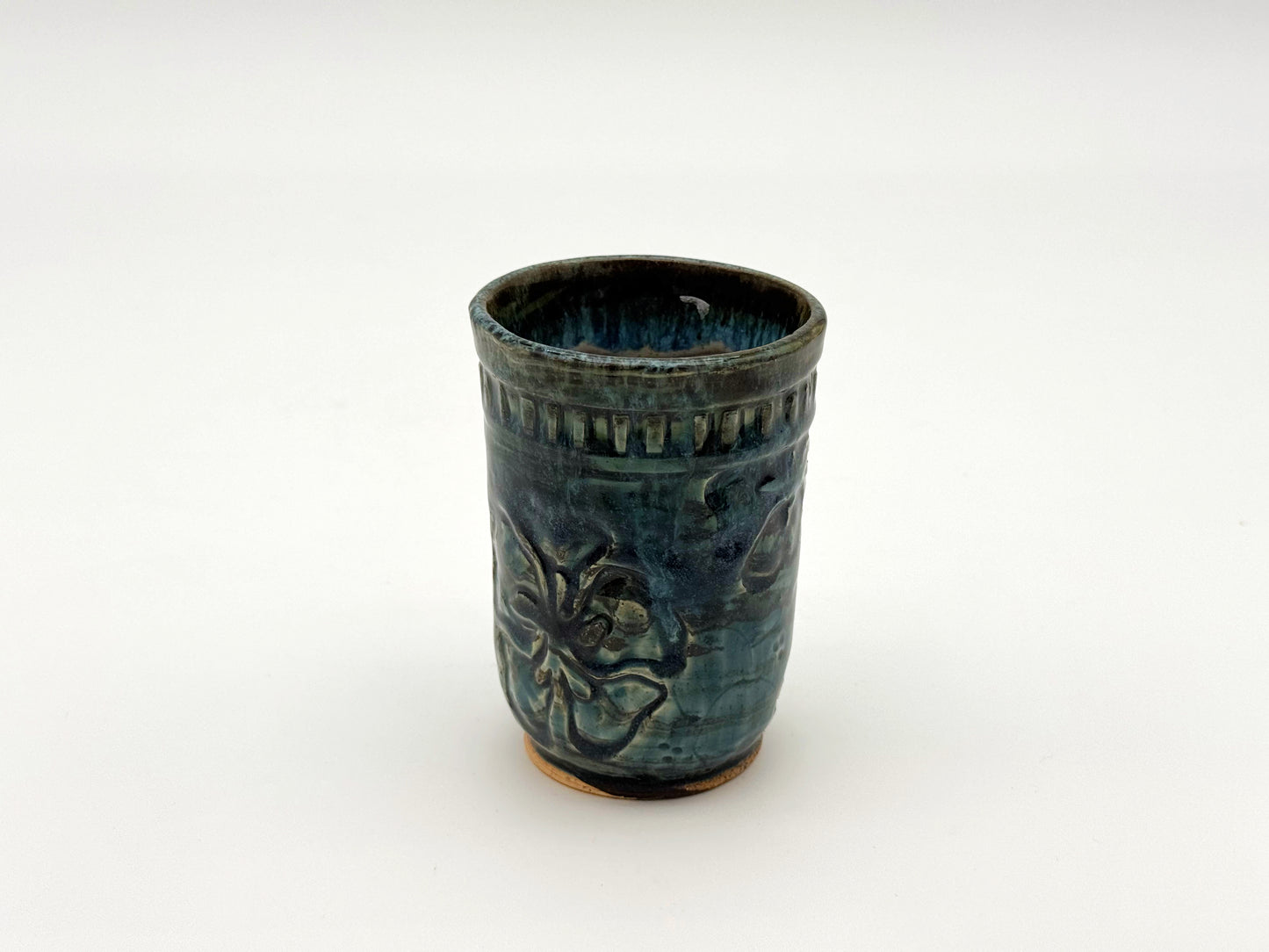 Cup — Teal Floral (8oz)