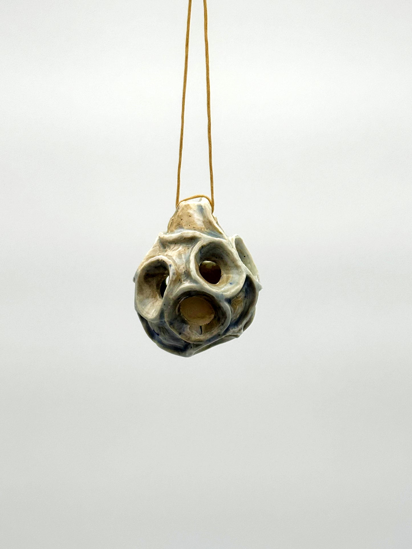 Carved Ball Ornament — Cloudy Sky (2")