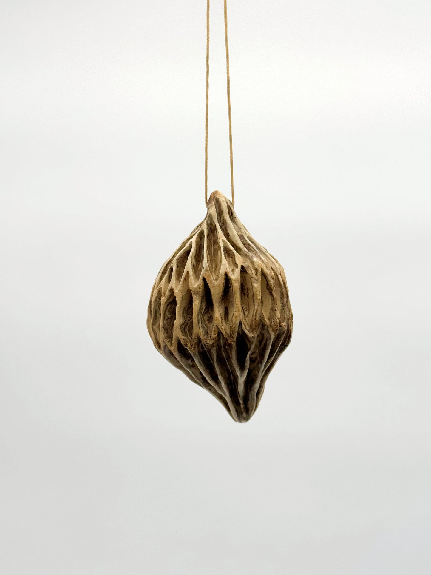 Carved Ornament — Mixed Clay (3")