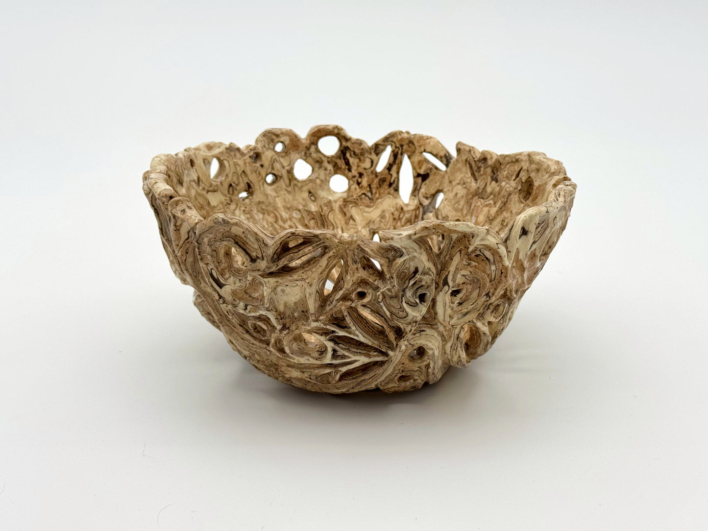 Holey Serving Bowl — Mixed Clay (8")