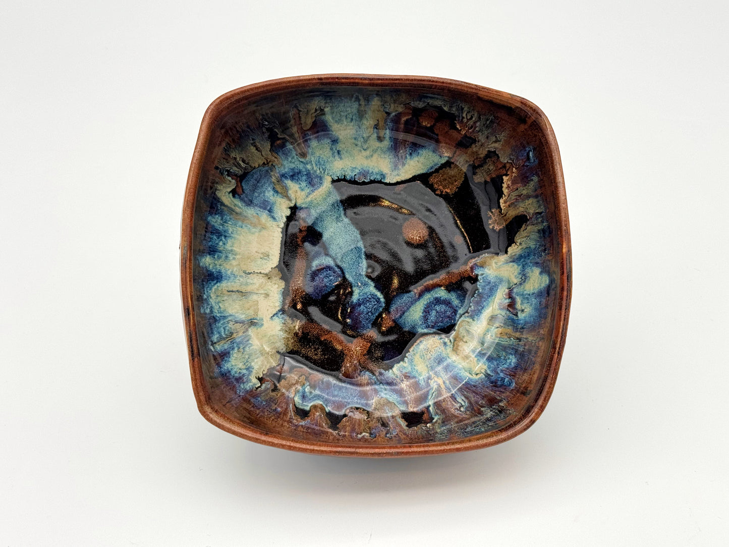 Large Square Bowl — Starry Coastal (7")