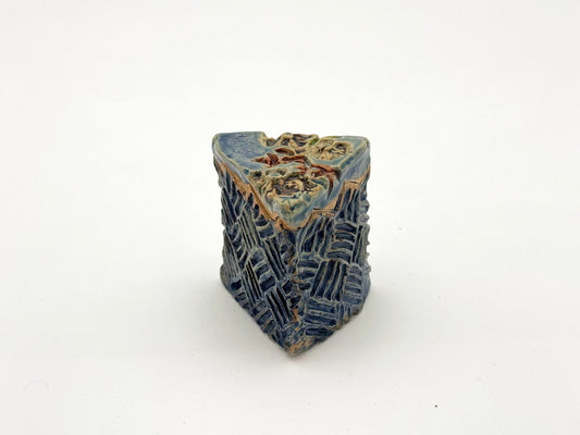 Triangle Box — Blue Floral (Tiny)