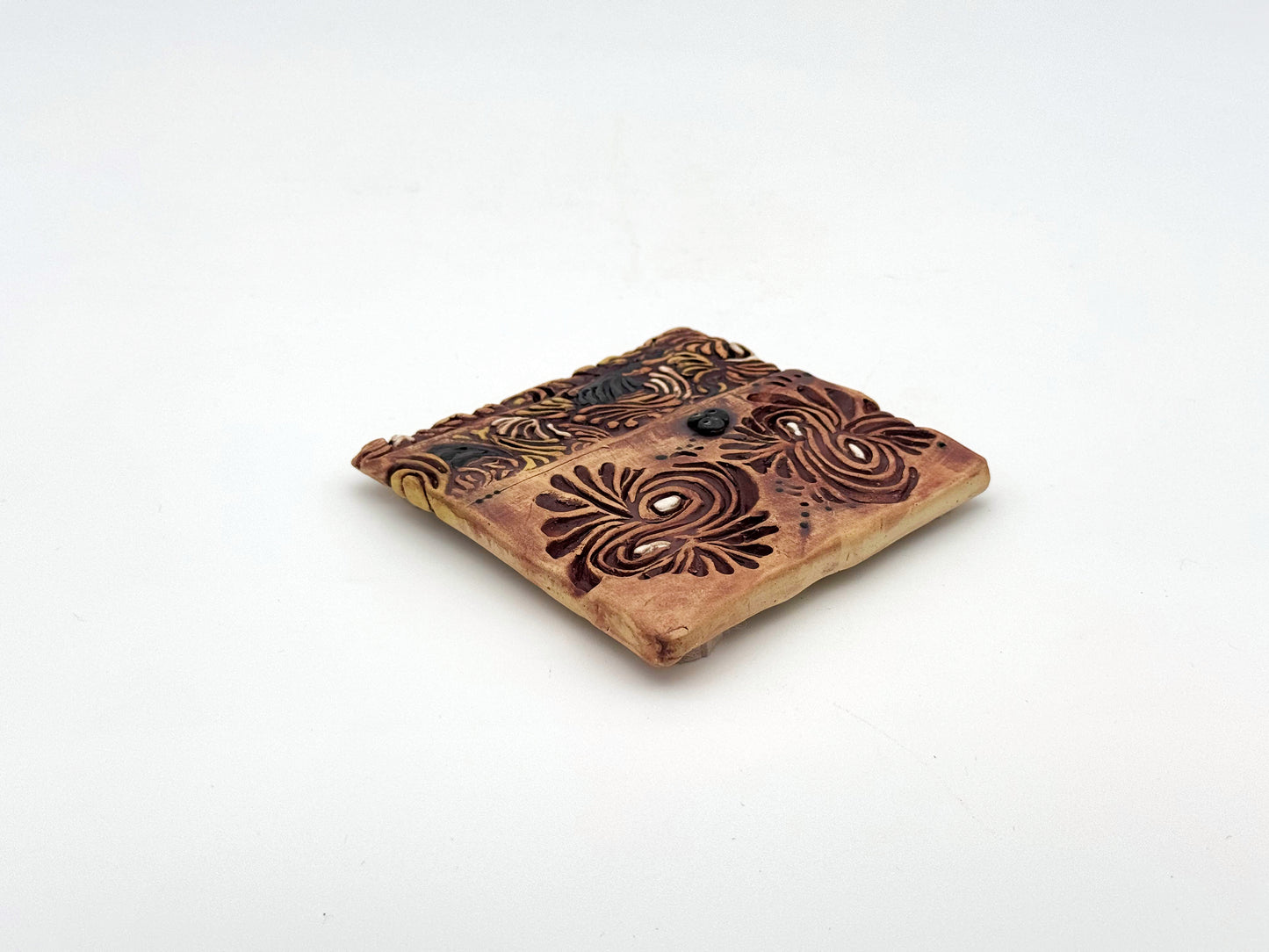 Coaster — Leather & Red (4")