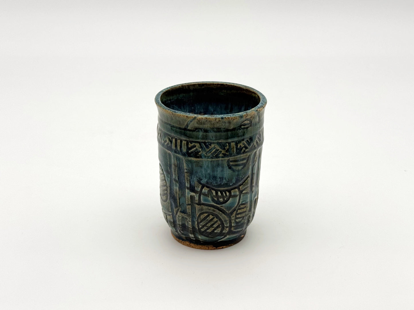 Cup — Teal Circles (8oz)