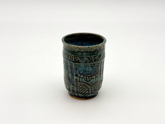 Cup — Teal Circles (8oz)