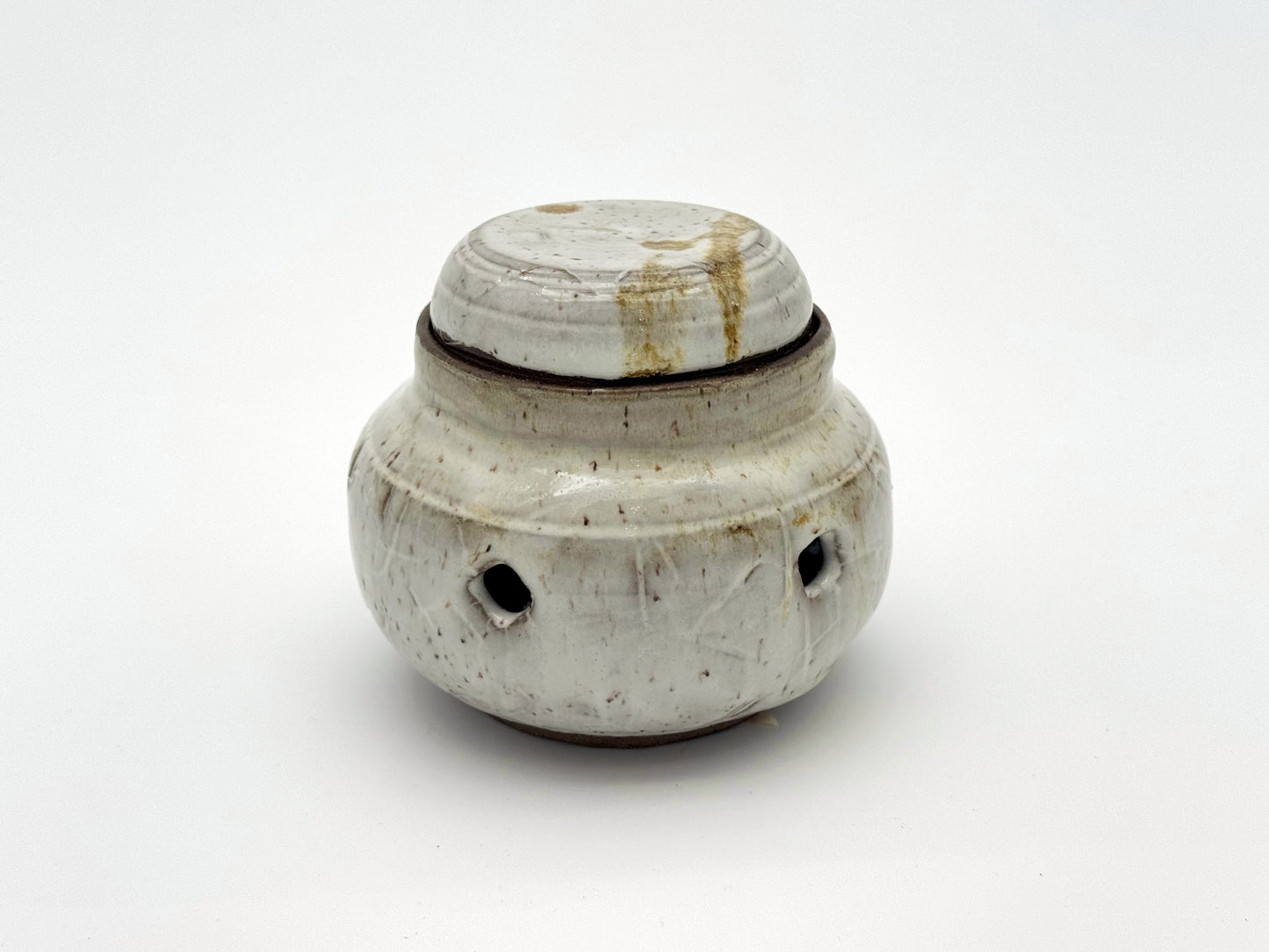 Garlic Keeper & Grinder Set — White