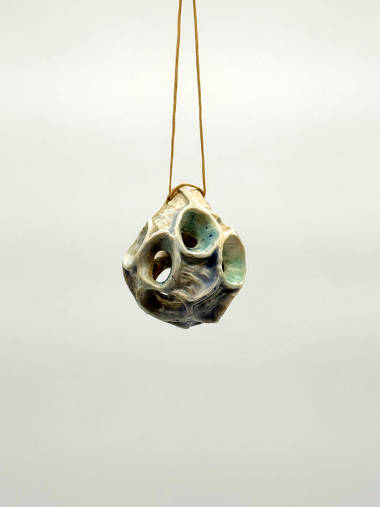 Carved Ball Ornament — Cloudy Sky (2")