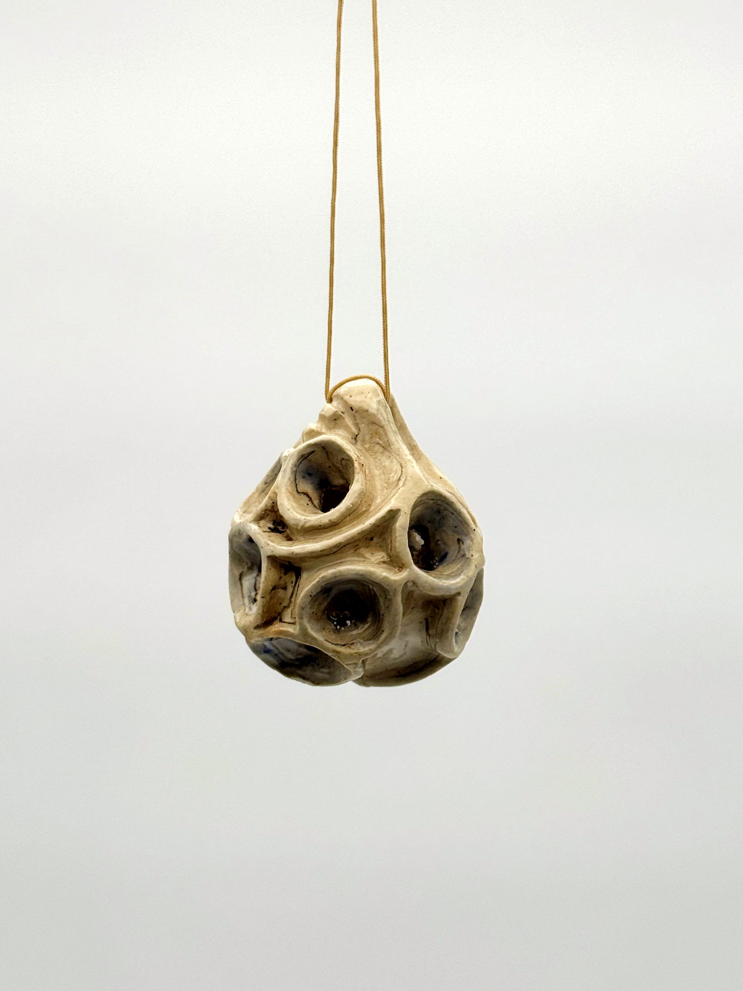 Carved Ball Ornament — Cloudy Sky (2")