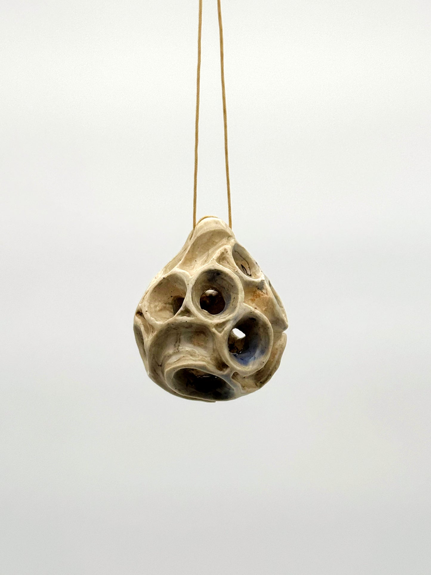 Carved Ball Ornament — Cloudy Sky (2")