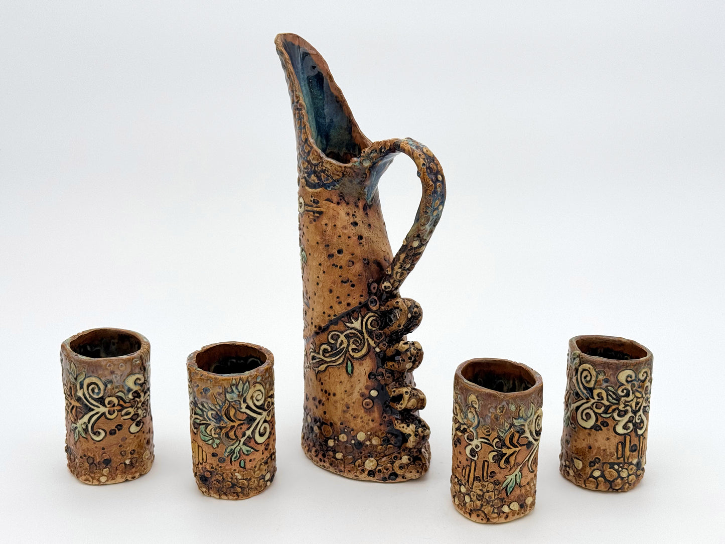 Pitcher & Cup Set — Leather (Quart)