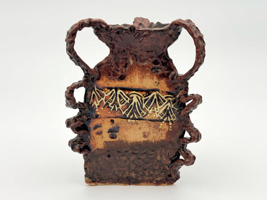 Triangle Vase — Leather (9")