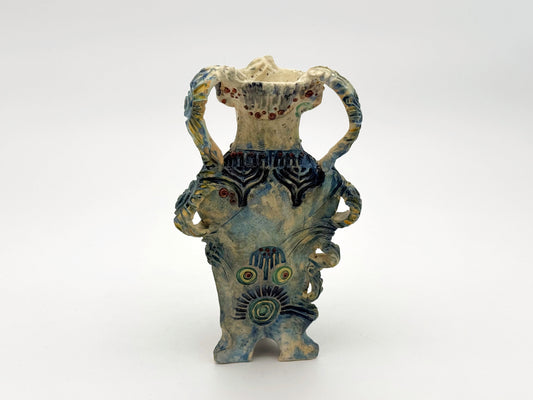 Triangle Vase — Blue (10")